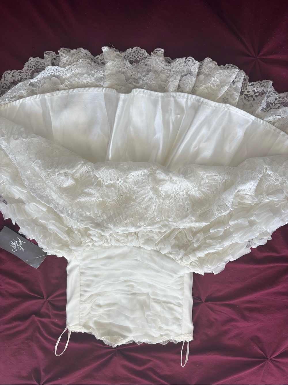Jessica McClintock White Lace Slip Dress - Picture 10 of 16